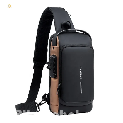 USB Charging Cable Fashion Men Chest Bag